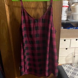 Torrid tank top plaid blouse